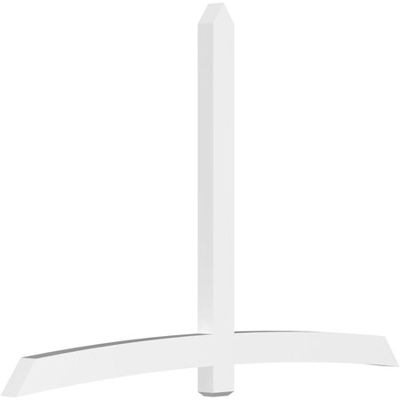 Ekena Millwork Bellingham Architectural Grade PVC Gable Bracket, 108"W x 72"H x 4"D x 6"F, 16/12 Pitch GBP108X72X0406BEL00